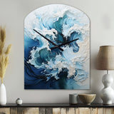Coastal Waves Rhythmic Coastal II - Asymmetric Metal Wall Clock