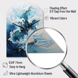 Coastal Waves Rhythmic Coastal II - Asymmetric Metal Wall Clock