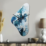 Coastal Waves Rhythmic Coastal II - Asymmetric Metal Wall Clock