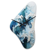 Coastal Waves Rhythmic Coastal II - Asymmetric Metal Wall Clock
