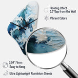 Coastal Waves Rhythmic Coastal II - Asymmetric Metal Wall Clock