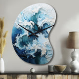 Coastal Waves Rhythmic Coastal II - Asymmetric Metal Wall Clock