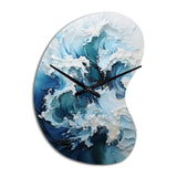 Coastal Waves Rhythmic Coastal II - Asymmetric Metal Wall Clock