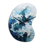 Coastal Waves Rhythmic Coastal II - Asymmetric Metal Wall Clock
