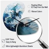 Coastal Waves Rhythmic Coastal II - Asymmetric Metal Wall Clock