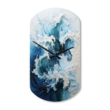 Coastal Waves Rhythmic Coastal II - Asymmetric Metal Wall Clock
