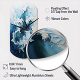 Coastal Waves Rhythmic Coastal II - Asymmetric Metal Wall Clock