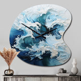 Coastal Waves Rhythmic Coastal II - Asymmetric Metal Wall Clock