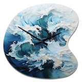 Coastal Waves Rhythmic Coastal II - Asymmetric Metal Wall Clock