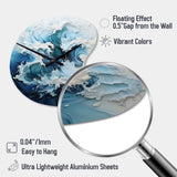 Coastal Waves Rhythmic Coastal II - Asymmetric Metal Wall Clock