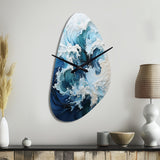 Coastal Waves Rhythmic Coastal II - Asymmetric Metal Wall Clock