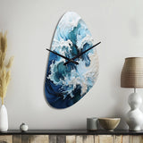 Coastal Waves Rhythmic Coastal II - Asymmetric Metal Wall Clock