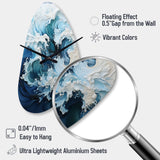 Coastal Waves Rhythmic Coastal II - Asymmetric Metal Wall Clock