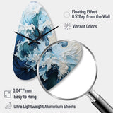 Coastal Waves Rhythmic Coastal II - Asymmetric Metal Wall Clock