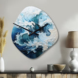 Coastal Waves Rhythmic Coastal II - Asymmetric Metal Wall Clock