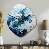 Coastal Waves Rhythmic Coastal II - Asymmetric Metal Wall Clock