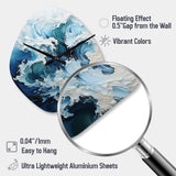 Coastal Waves Rhythmic Coastal II - Asymmetric Metal Wall Clock