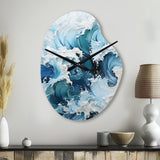 Coastal Waves Rhythmic Coastal II - Asymmetric Metal Wall Clock