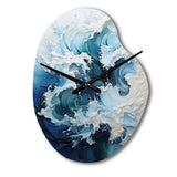 Coastal Waves Rhythmic Coastal II - Asymmetric Metal Wall Clock