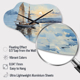 Boat Sailing Reflections I - Asymmetric Metal Wall Clock