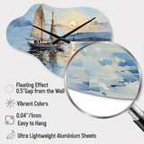 Boat Sailing Reflections I - Asymmetric Metal Wall Clock