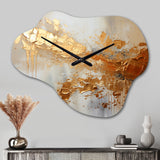 Golden Gleam II - Asymmetric Metal Wall Clock