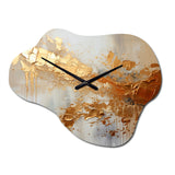 Golden Gleam II - Asymmetric Metal Wall Clock