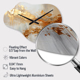 Golden Gleam II - Asymmetric Metal Wall Clock