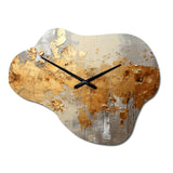 Golden Gleam V - Asymmetric Metal Wall Clock