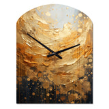 Gold Grey Golden Gleam II - Asymmetric Metal Wall Clock