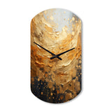Gold Grey Golden Gleam II - Asymmetric Metal Wall Clock