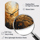 Gold Grey Golden Gleam II - Asymmetric Metal Wall Clock
