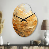 Gold Grey Golden Gleam II - Asymmetric Metal Wall Clock