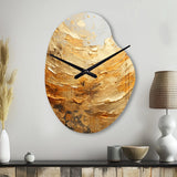 Gold Grey Golden Gleam II - Asymmetric Metal Wall Clock