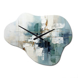Subtle Serenity I - Asymmetric Metal Wall Clock