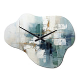 Subtle Serenity I - Asymmetric Metal Wall Clock