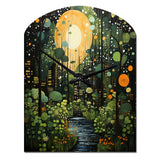 Green Yellow Urban Jungle I - Asymmetric Metal Wall Clock