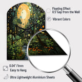 Green Yellow Urban Jungle I - Asymmetric Metal Wall Clock