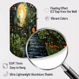 Green Yellow Urban Jungle I - Asymmetric Metal Wall Clock