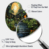 Green Yellow Urban Jungle I - Asymmetric Metal Wall Clock
