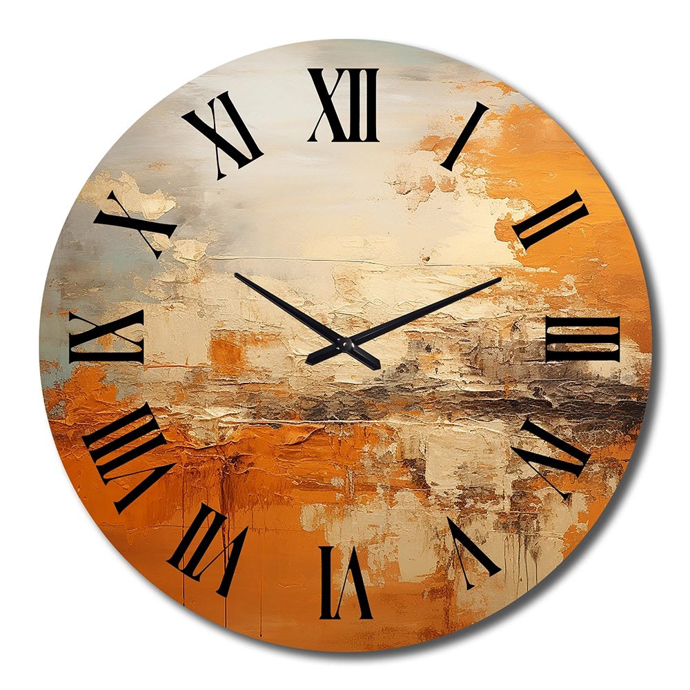 Copper Glow - Landscapes Metal Wall Clock