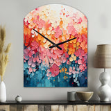 Coral Oasis I - Asymmetric Metal Wall Clock