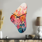 Coral Oasis I - Asymmetric Metal Wall Clock