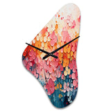 Coral Oasis I - Asymmetric Metal Wall Clock