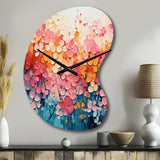 Coral Oasis I - Asymmetric Metal Wall Clock