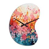 Coral Oasis I - Asymmetric Metal Wall Clock