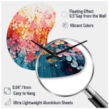 Coral Oasis I - Asymmetric Metal Wall Clock