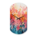 Coral Oasis I - Asymmetric Metal Wall Clock