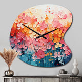 Coral Oasis I - Asymmetric Metal Wall Clock
