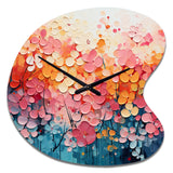 Coral Oasis I - Asymmetric Metal Wall Clock